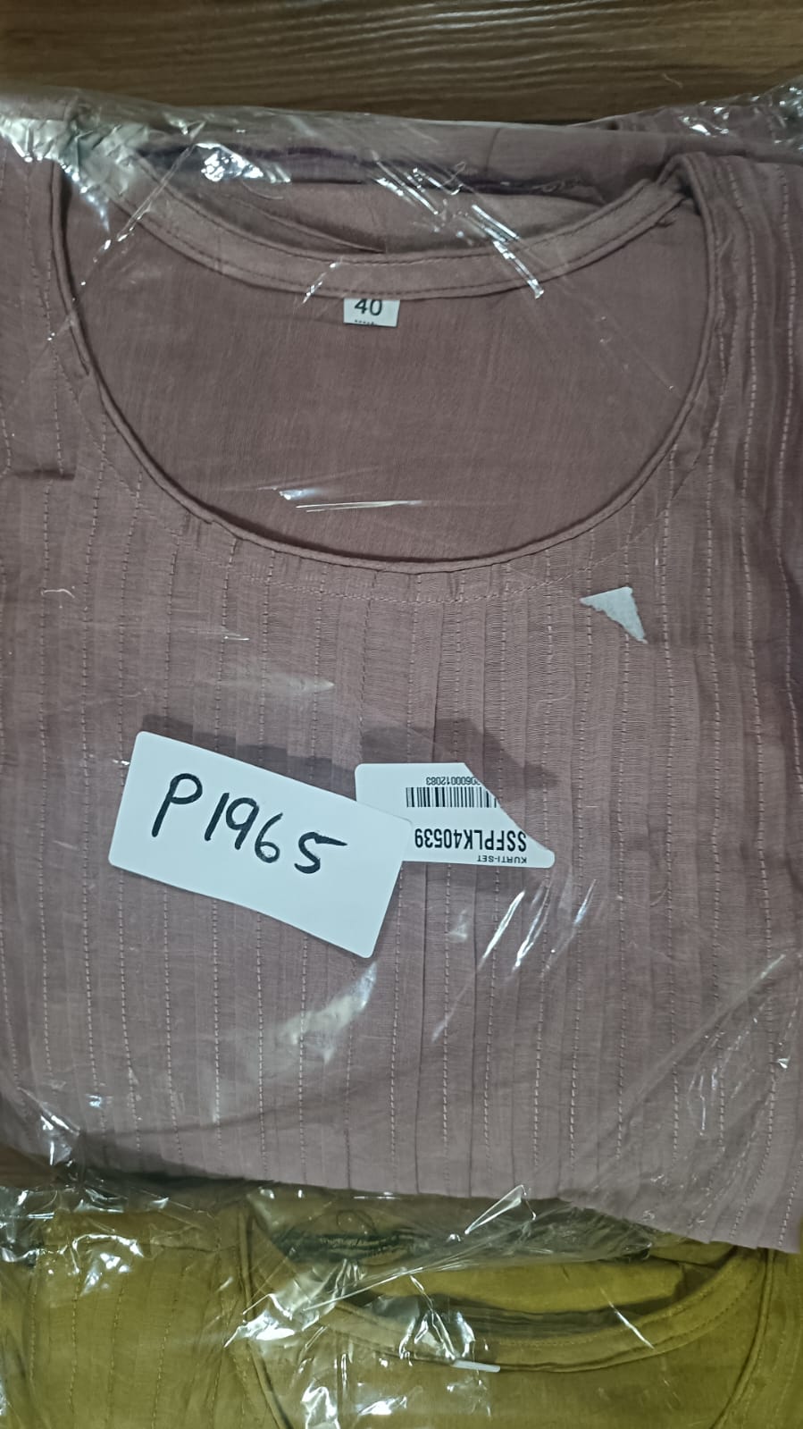 Mauve pure mul chanderi three piece set (P1965)