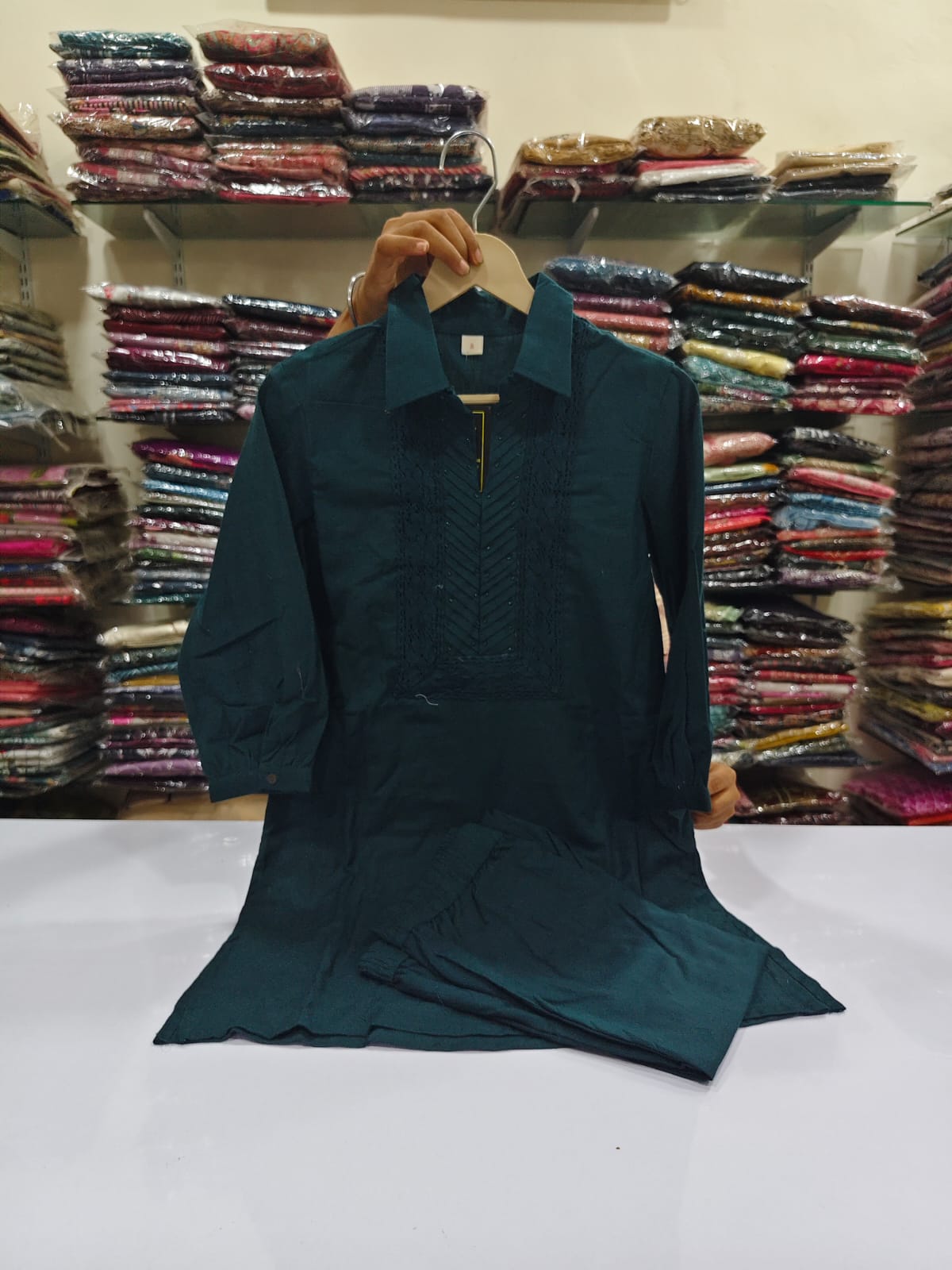 Blue solid two piece cordset (P2232)
