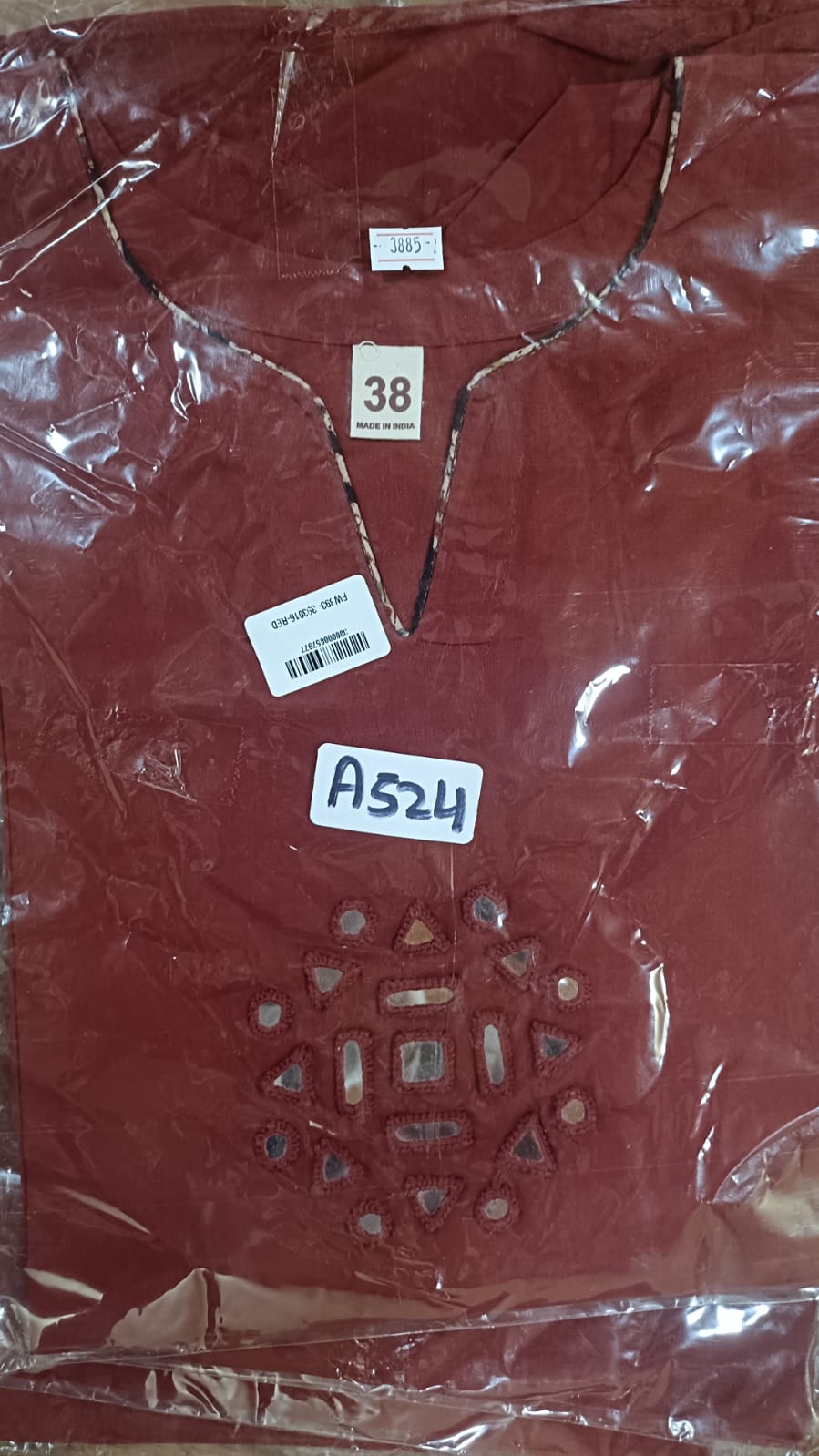Red mirror work top (A524)