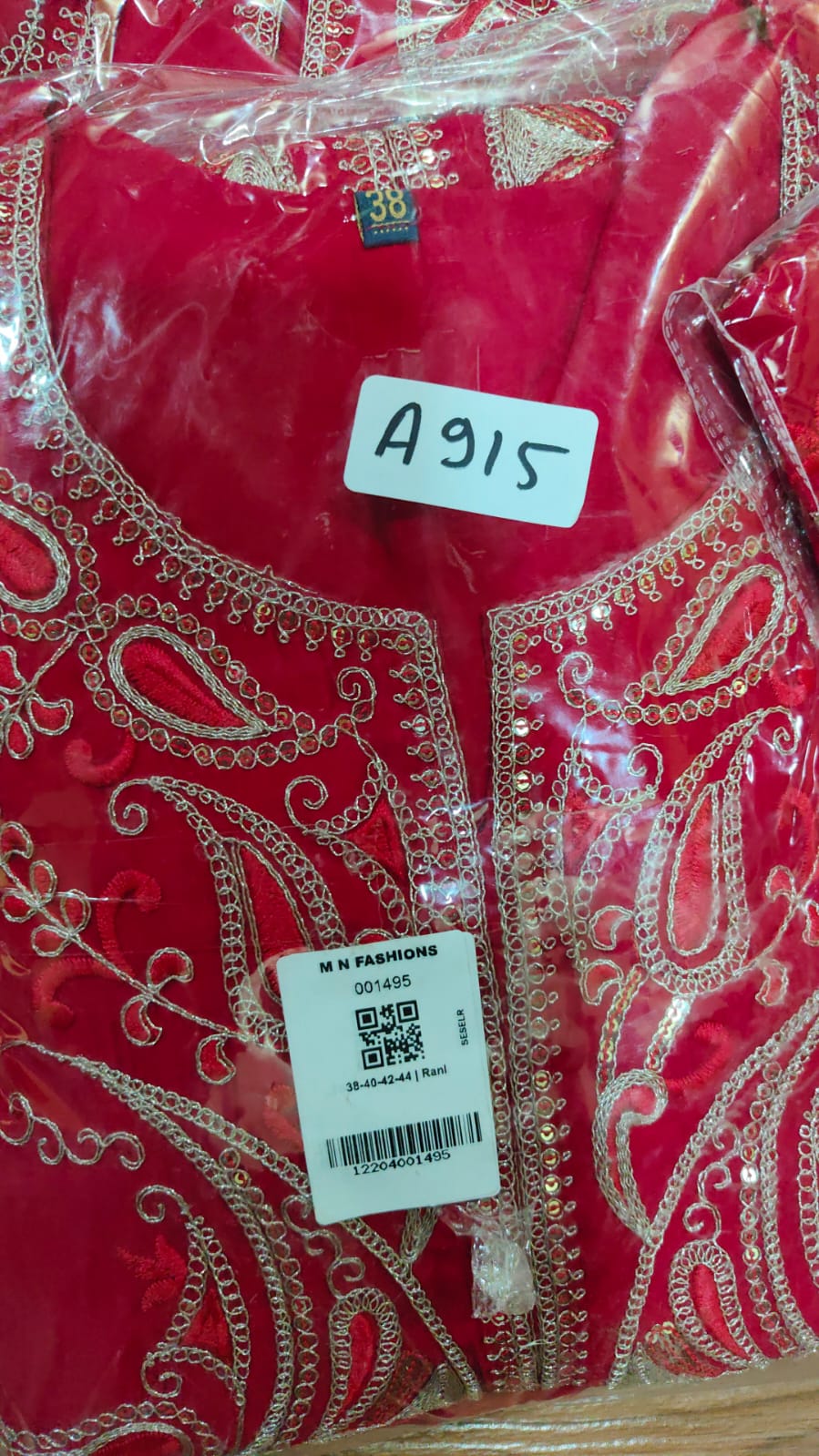 Bright pink pure muslin two piece cordset (A915)