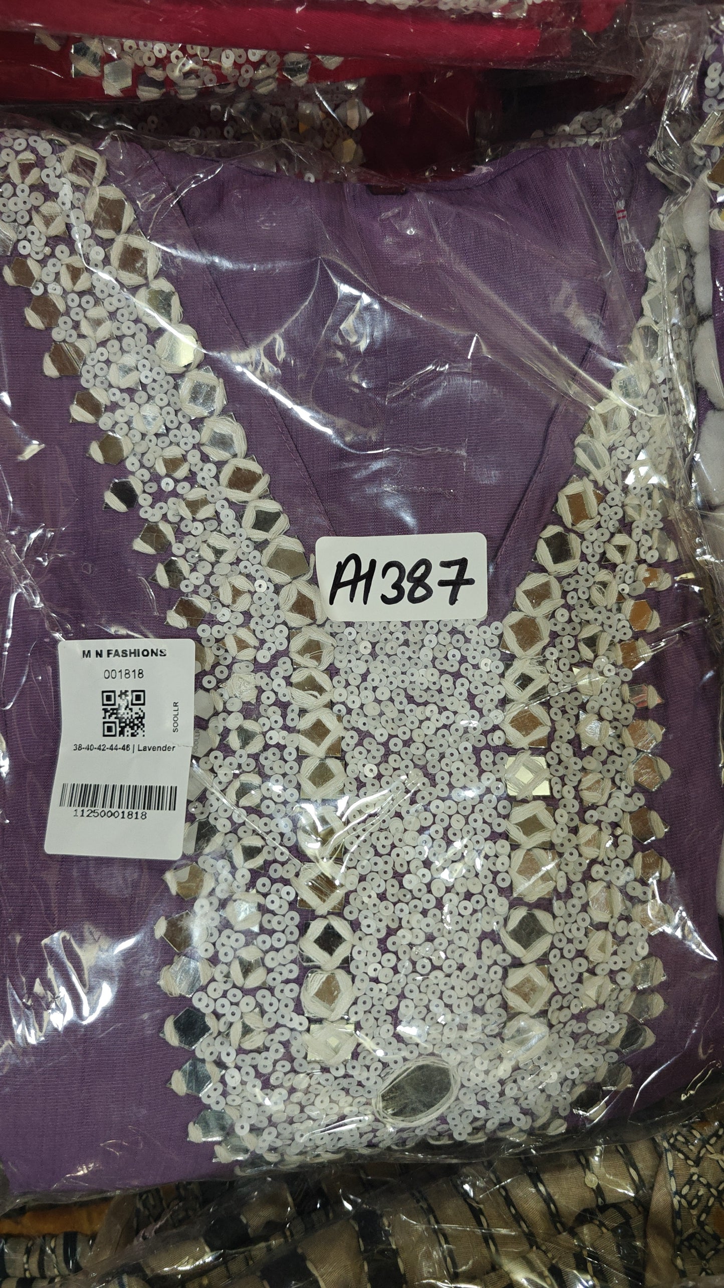 Pure Muslin three piece set (A1387)