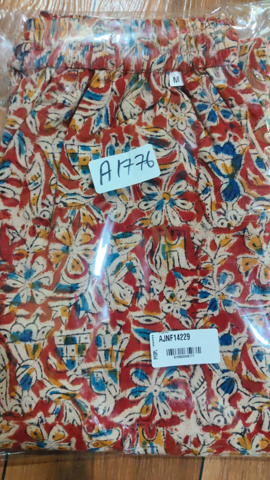 Pure cotton kalamkari plazo (A1776)