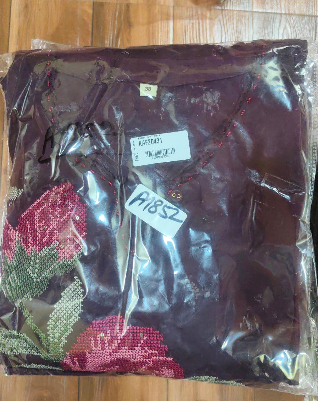 Pure cotton cross stitch mul cotton three piece set (A1852)