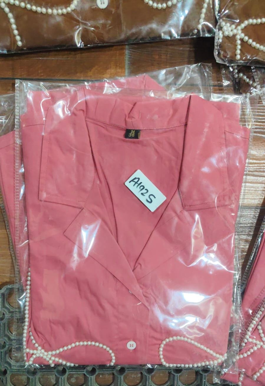 Pink top with pearl work (A1925)