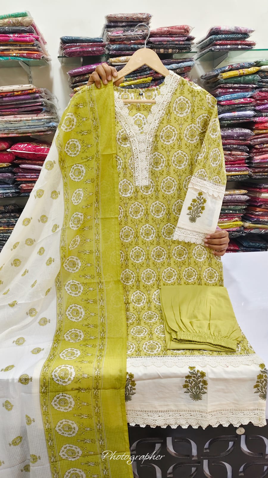 Pure cotton original block print three piece set (A1969)