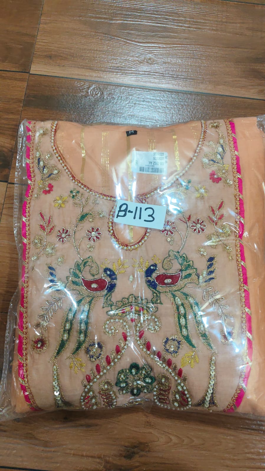 Pure mul chanderi three piece set (B113)