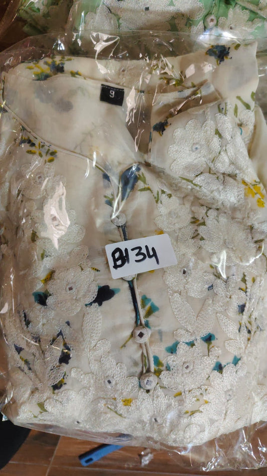 Pure cotton with lining full chikankari work three piece set (B134)