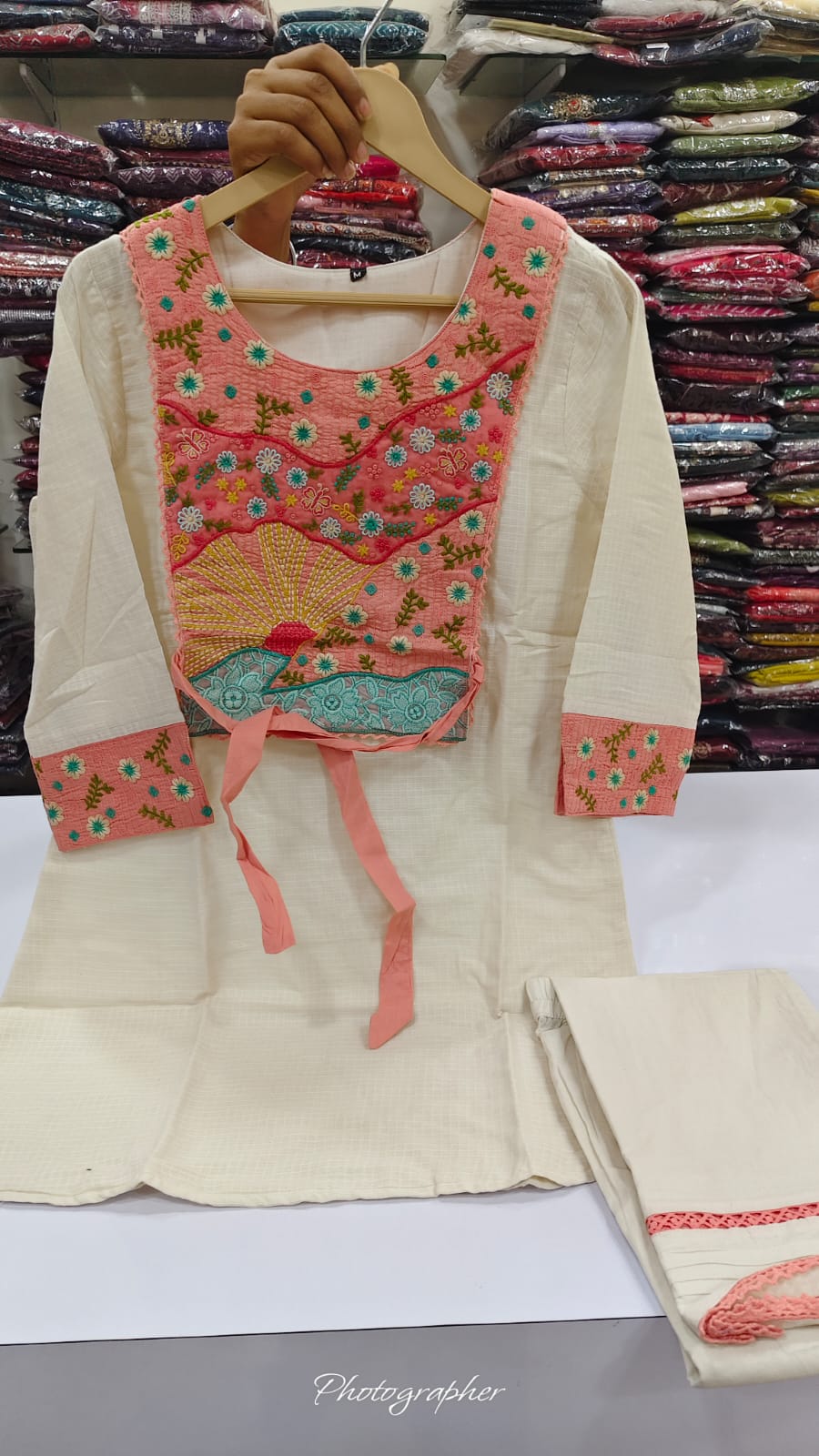 Smart cord with stylish embroidered two piece cordset (B802)