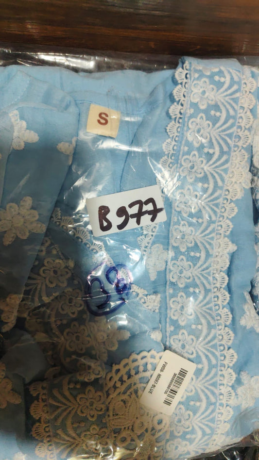 Pure mul cotton with chikankari two piece cordset (B977)