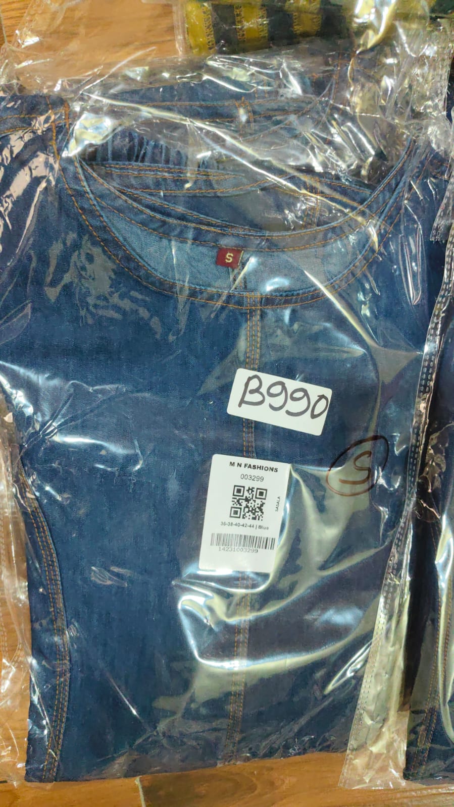 Soft denim stylish two piece cordset (B990)