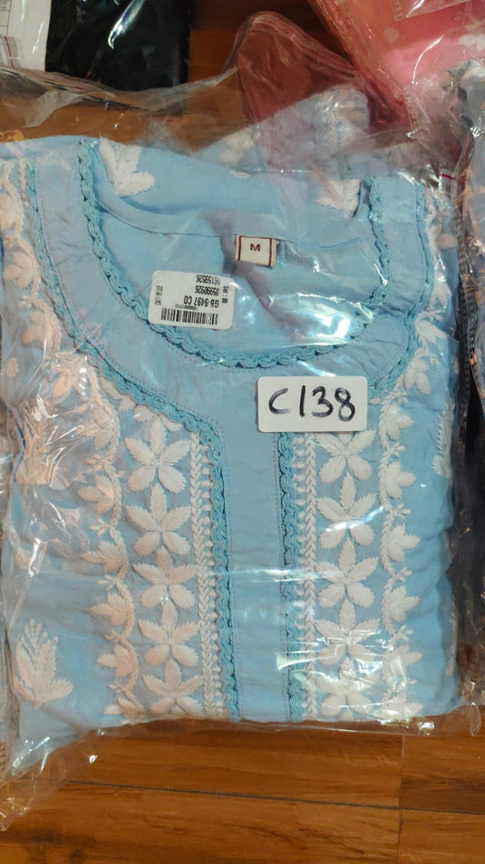 Cotton modal full chikankari two piece cordset (C138)