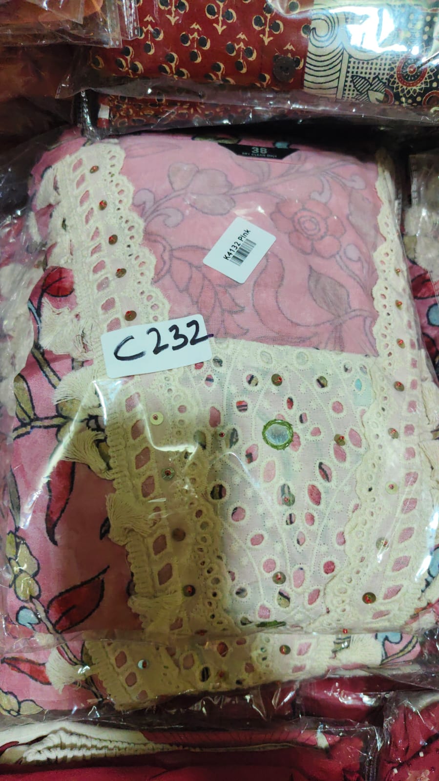 Pure muslin kalamkari three piece set (C232)