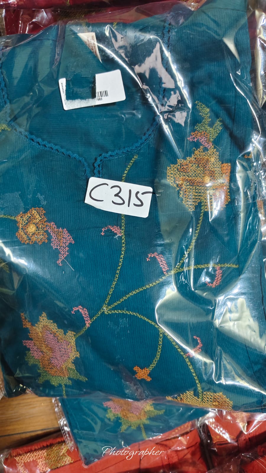 Silly cotton fully embroidered three piece set (C315)