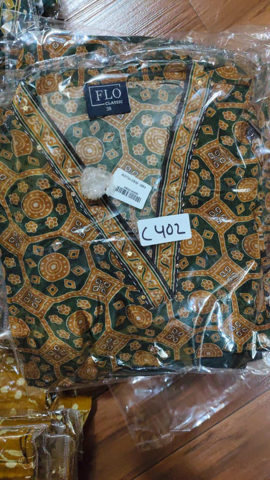 Natural crape smart two piece (C402)