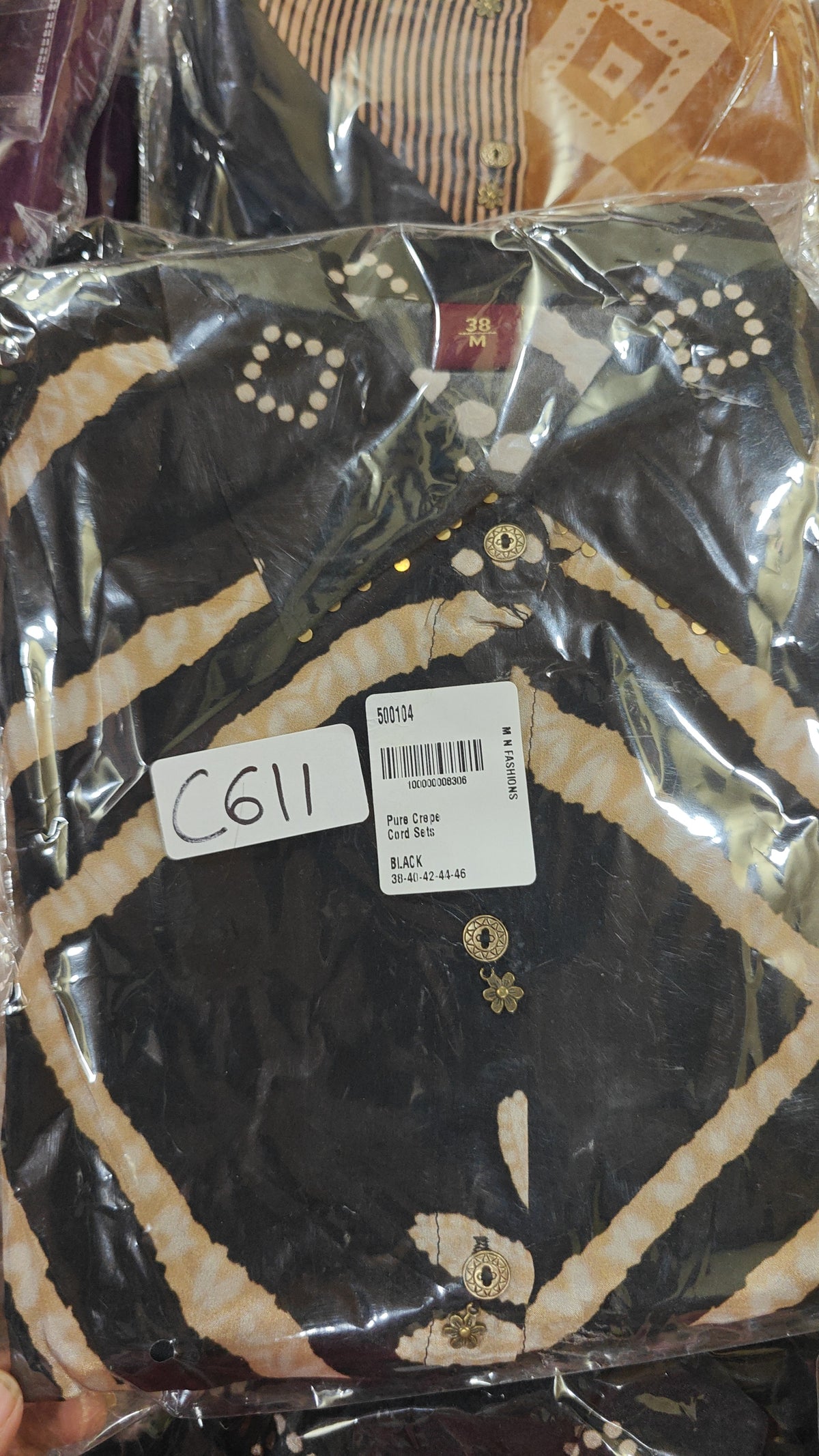 Crape bandani print smart two piece cordset (C611)