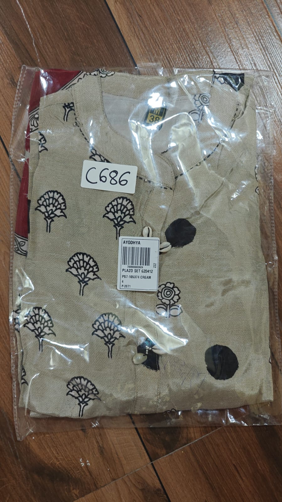 Pure crape digital print smart two piece cordset (C686)