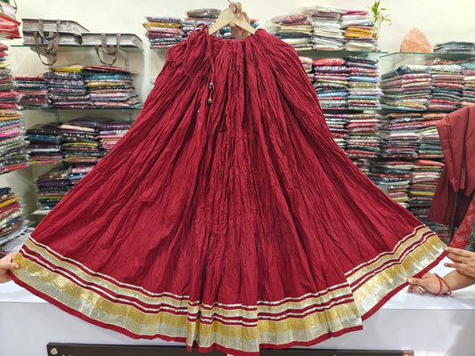 Pure cotton flared skirt (F125)