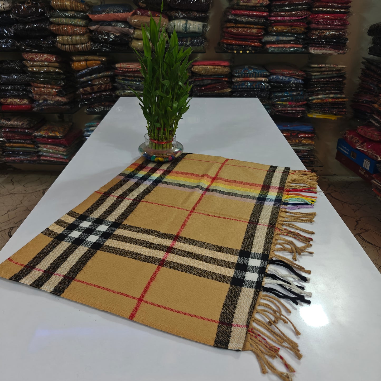 Pure imported Burberry print warm stole (Z17)