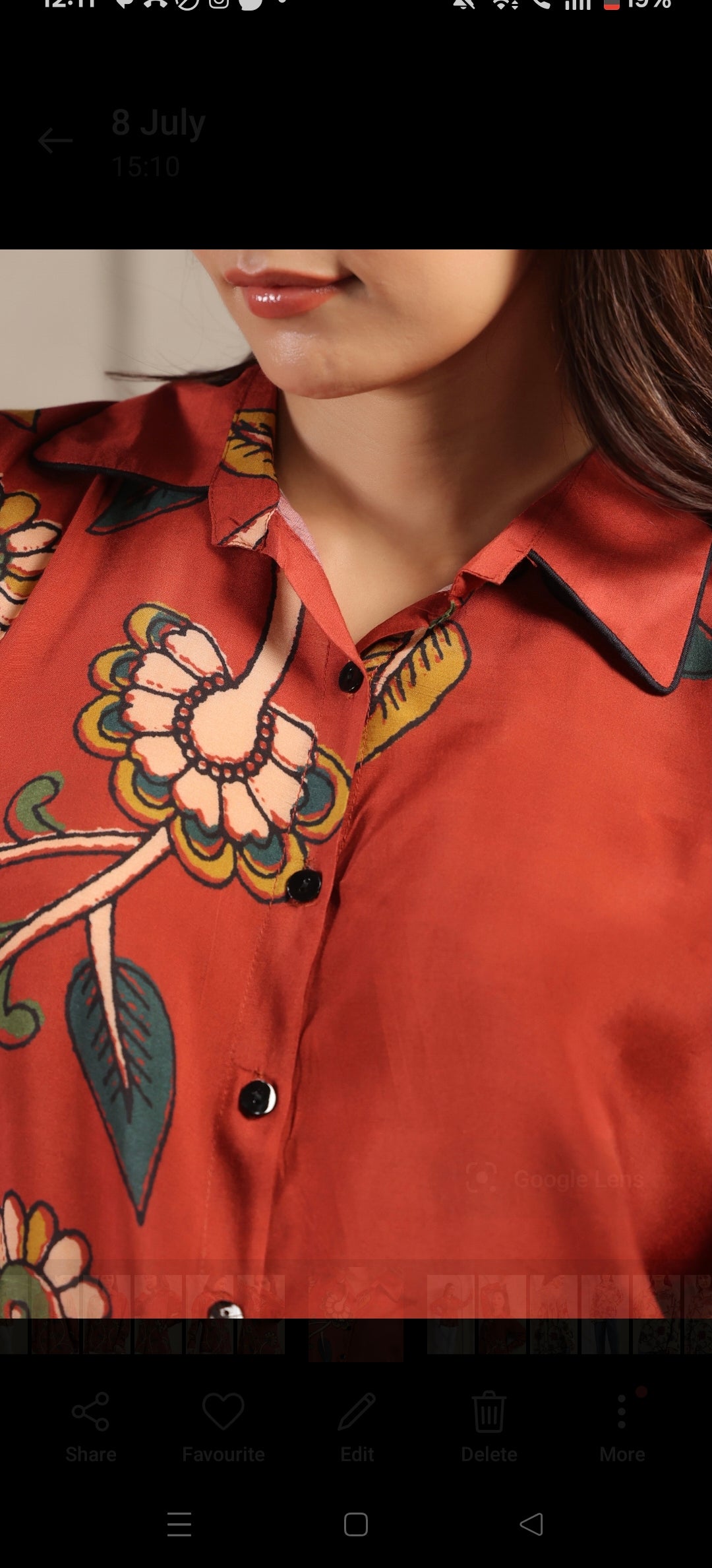 kalamkari shirt low high pattern (A959)