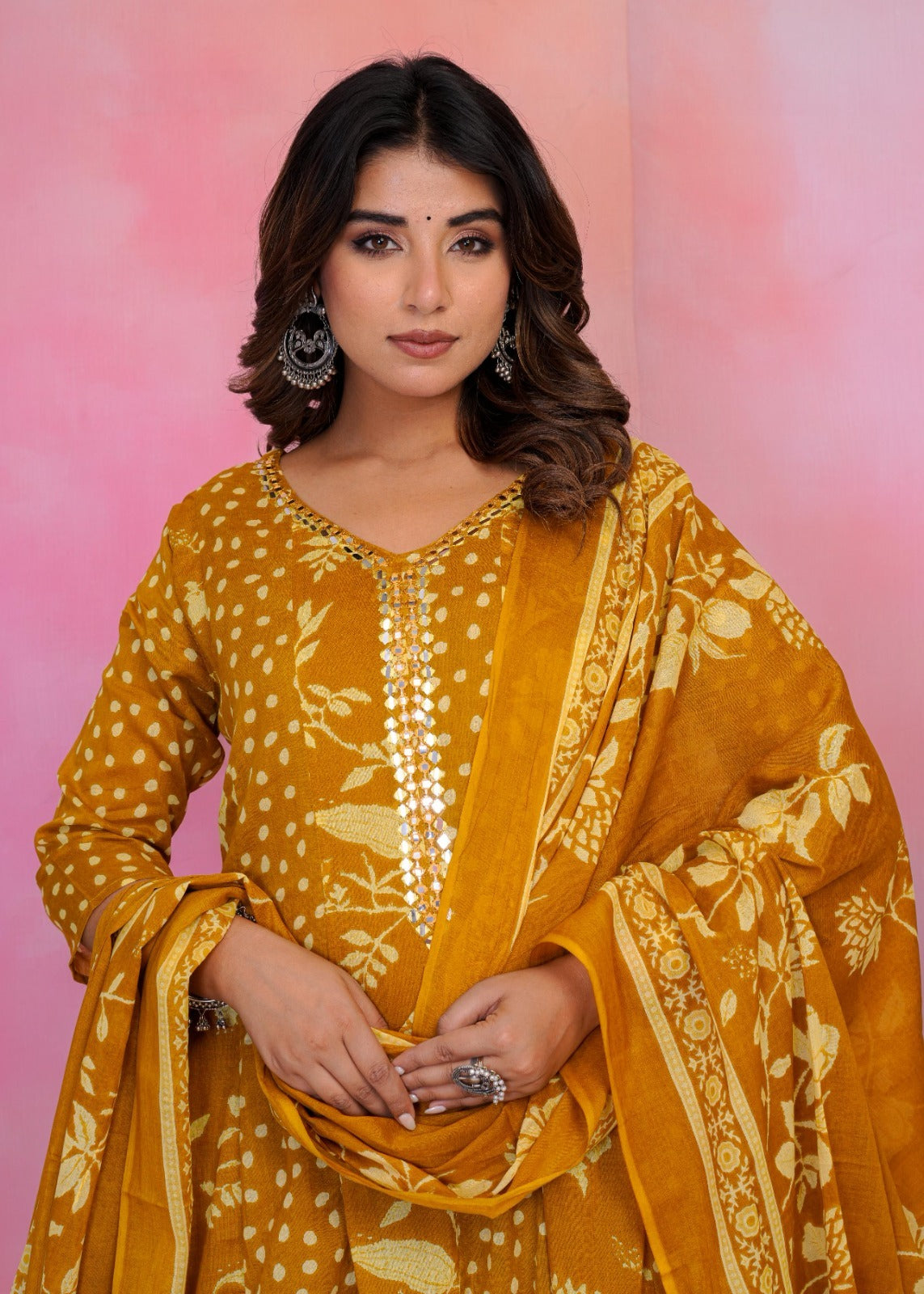 Mul cotton with lining beautiful three piece set (C390)