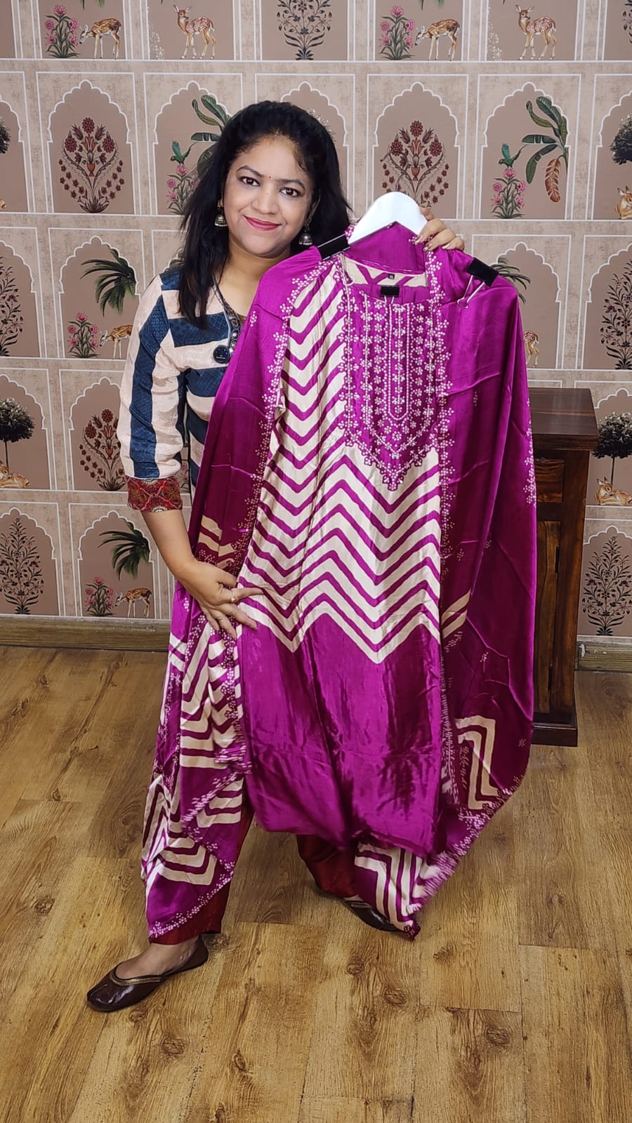 Pure gaji silk three piece set (C768)