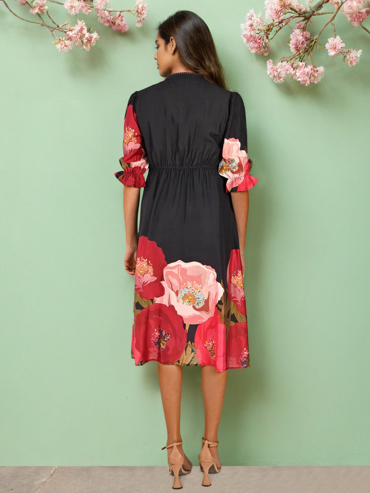 Pure muslin one piece dress (A1805)