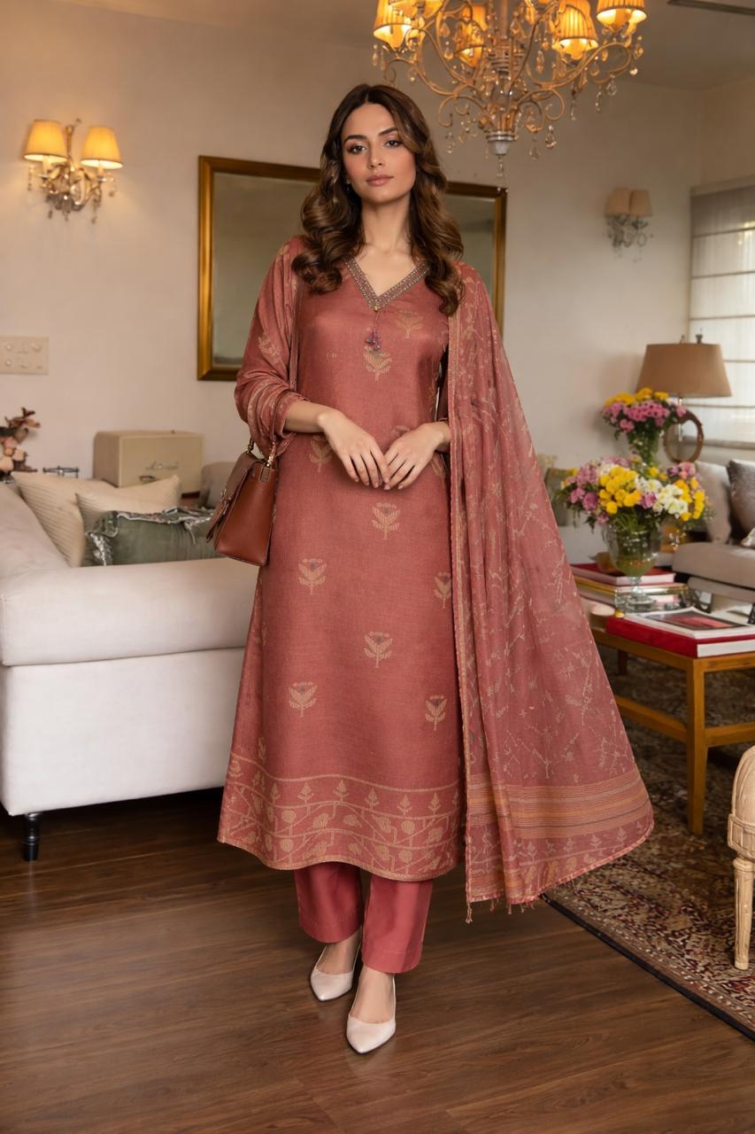 Cotton linen beautiful three piece set (A1837)