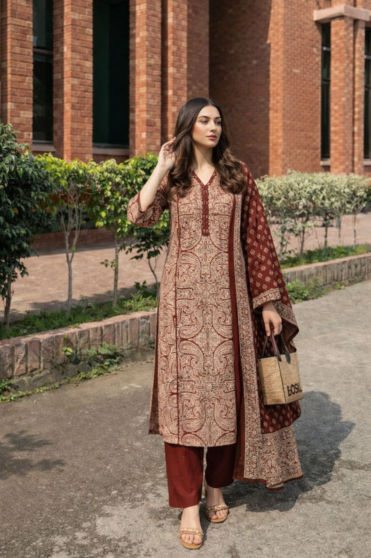 Pure cotton kalamkari three piece set (B313)