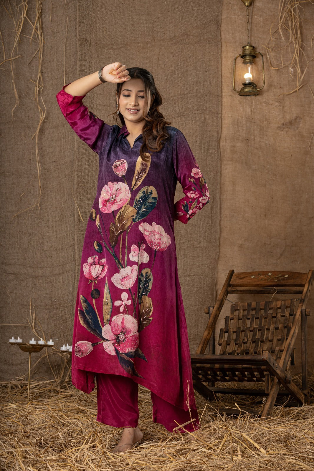 Pure crape smart two piece cordset (B899)