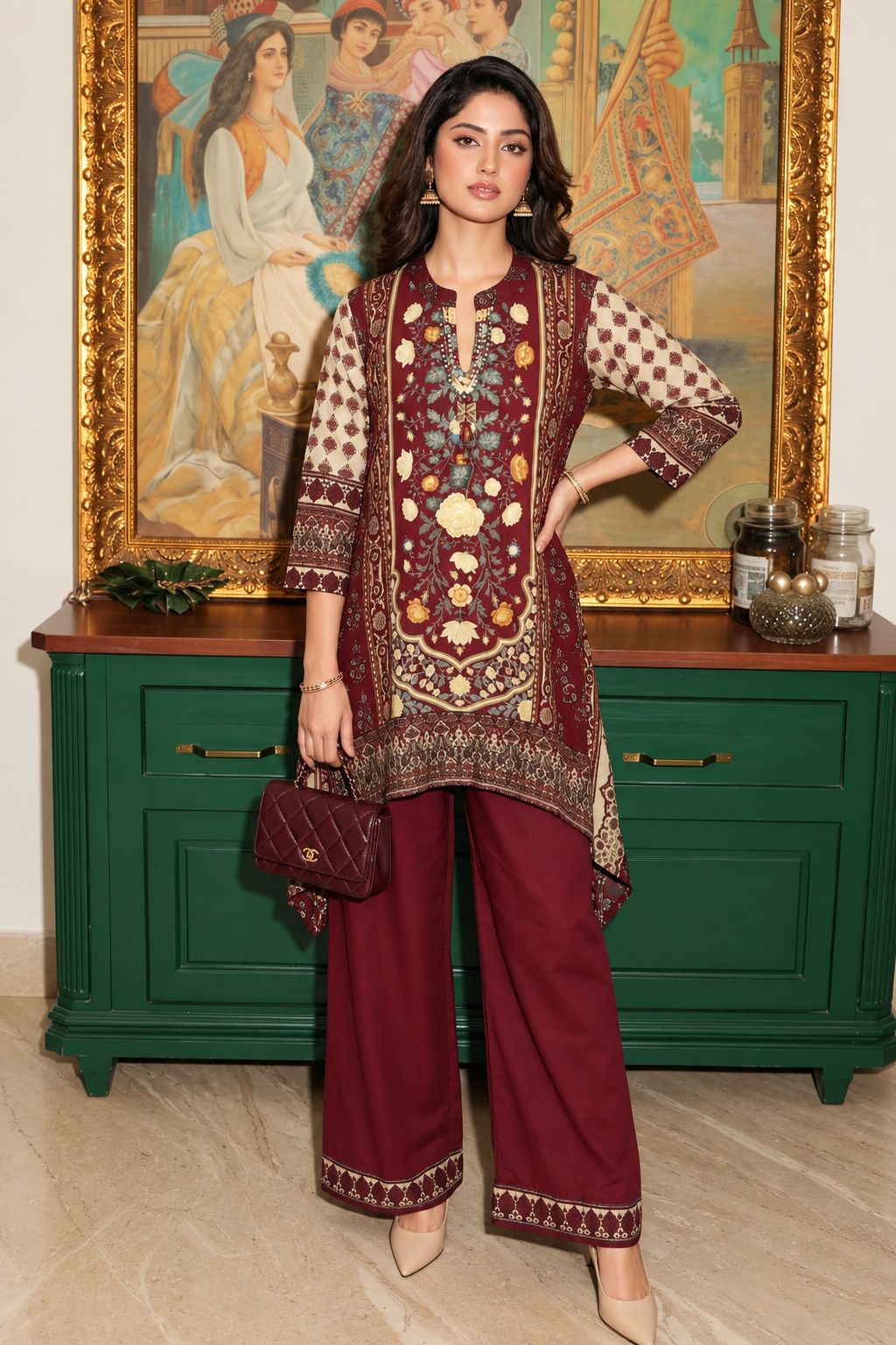 Pure crape smart two piece cordset (C675)