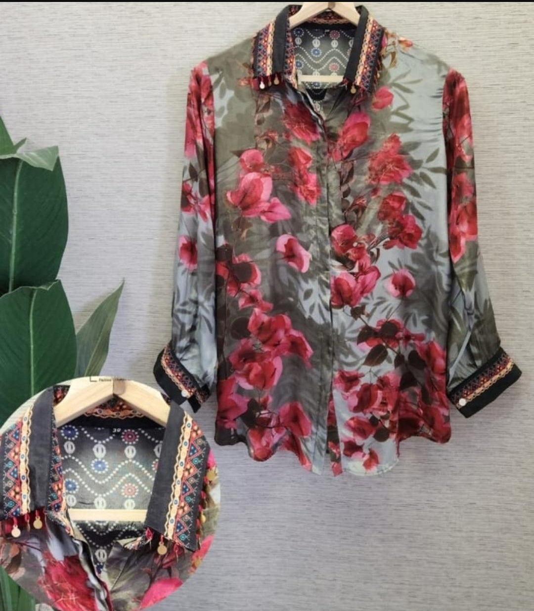 Pure crape Designer shirt (A1507)