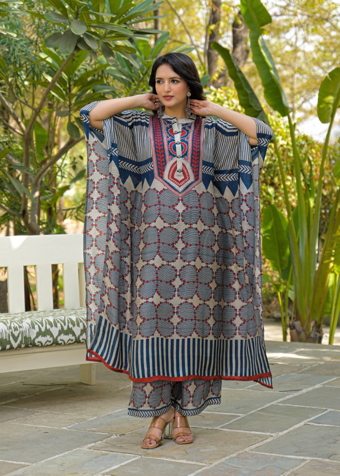 Pure muslin kaftan set (A1866)