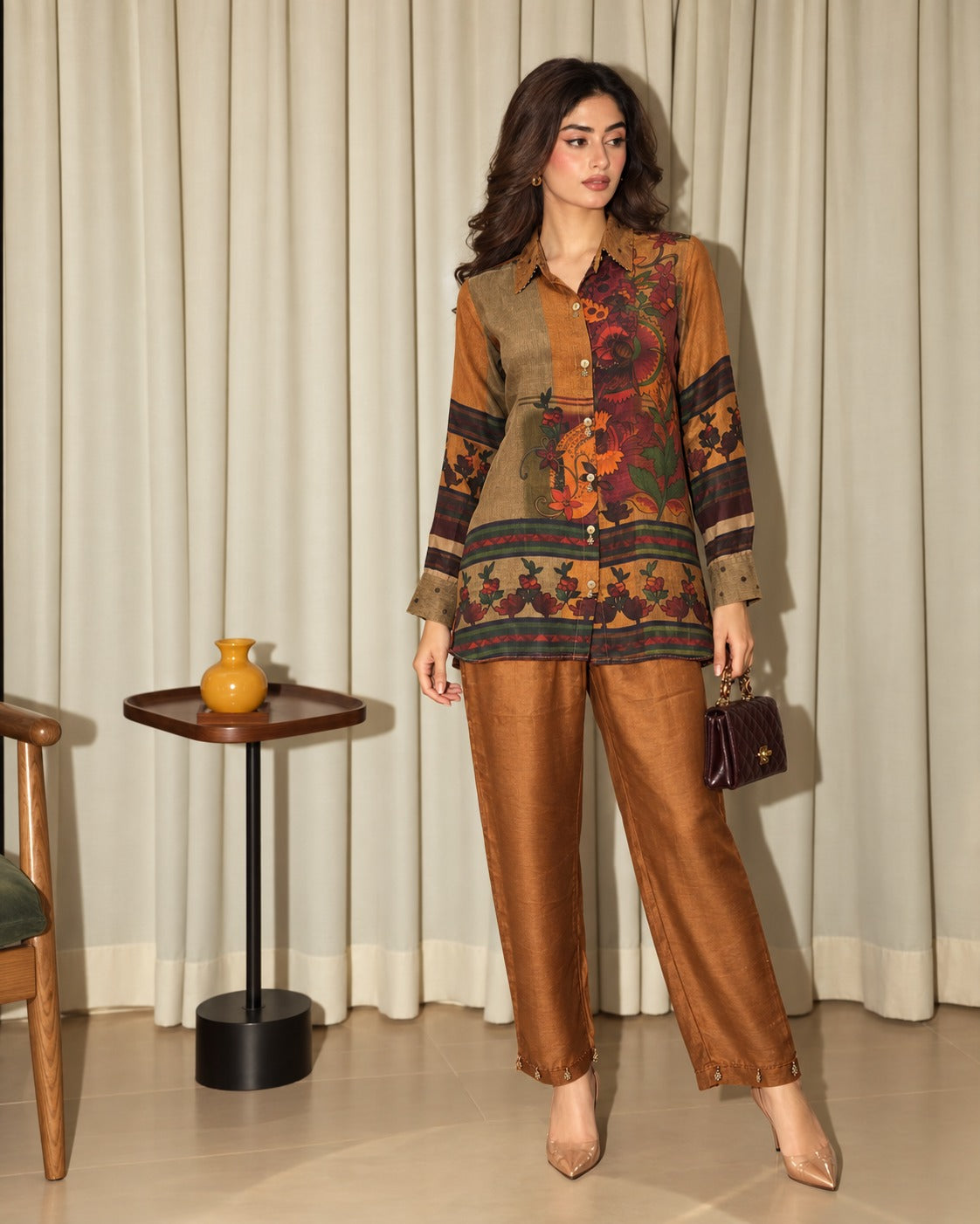 Pure crape smart two piece cordset (C758)