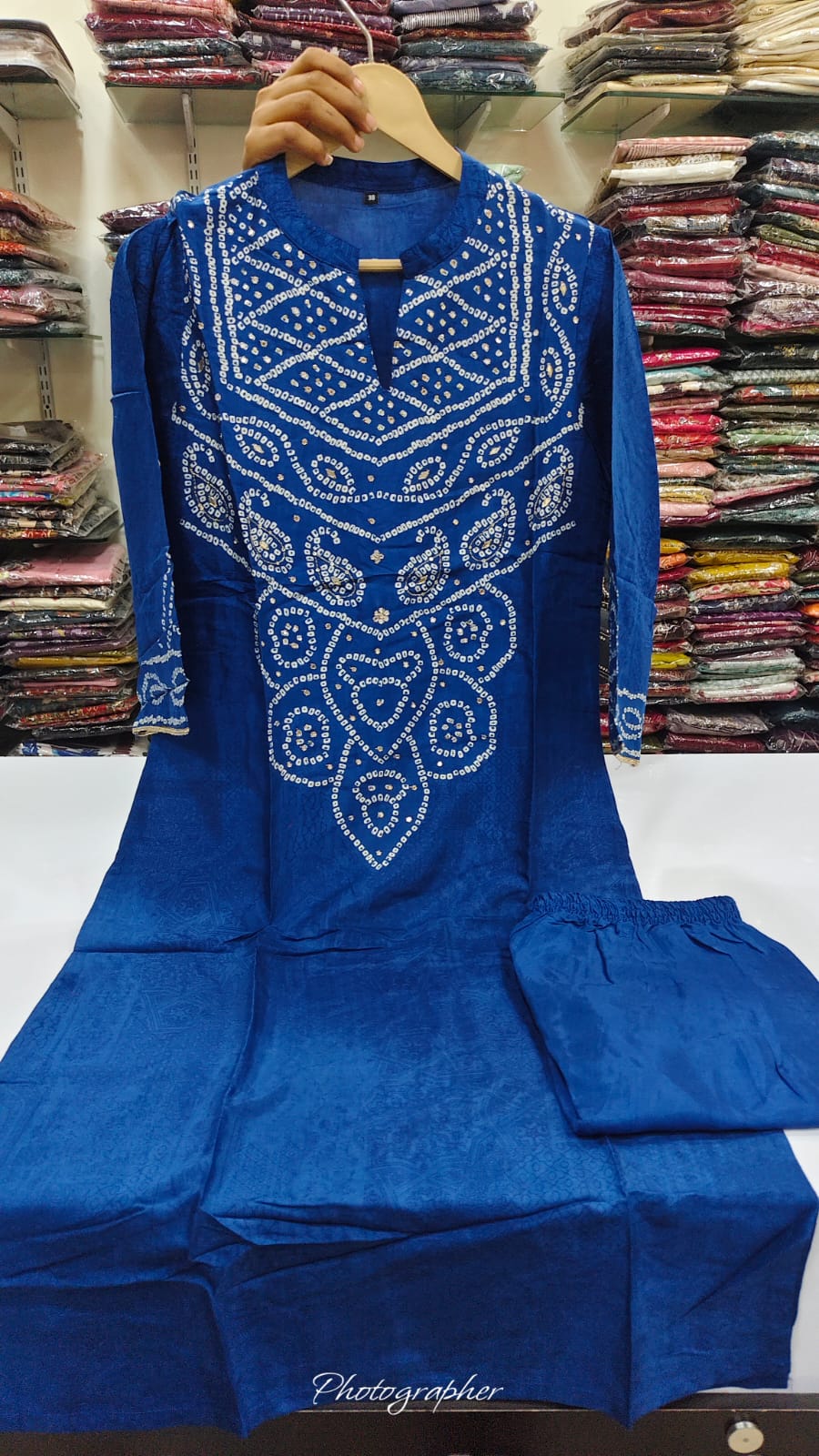 Natural crape bandani print smart two piece cordset (C341)