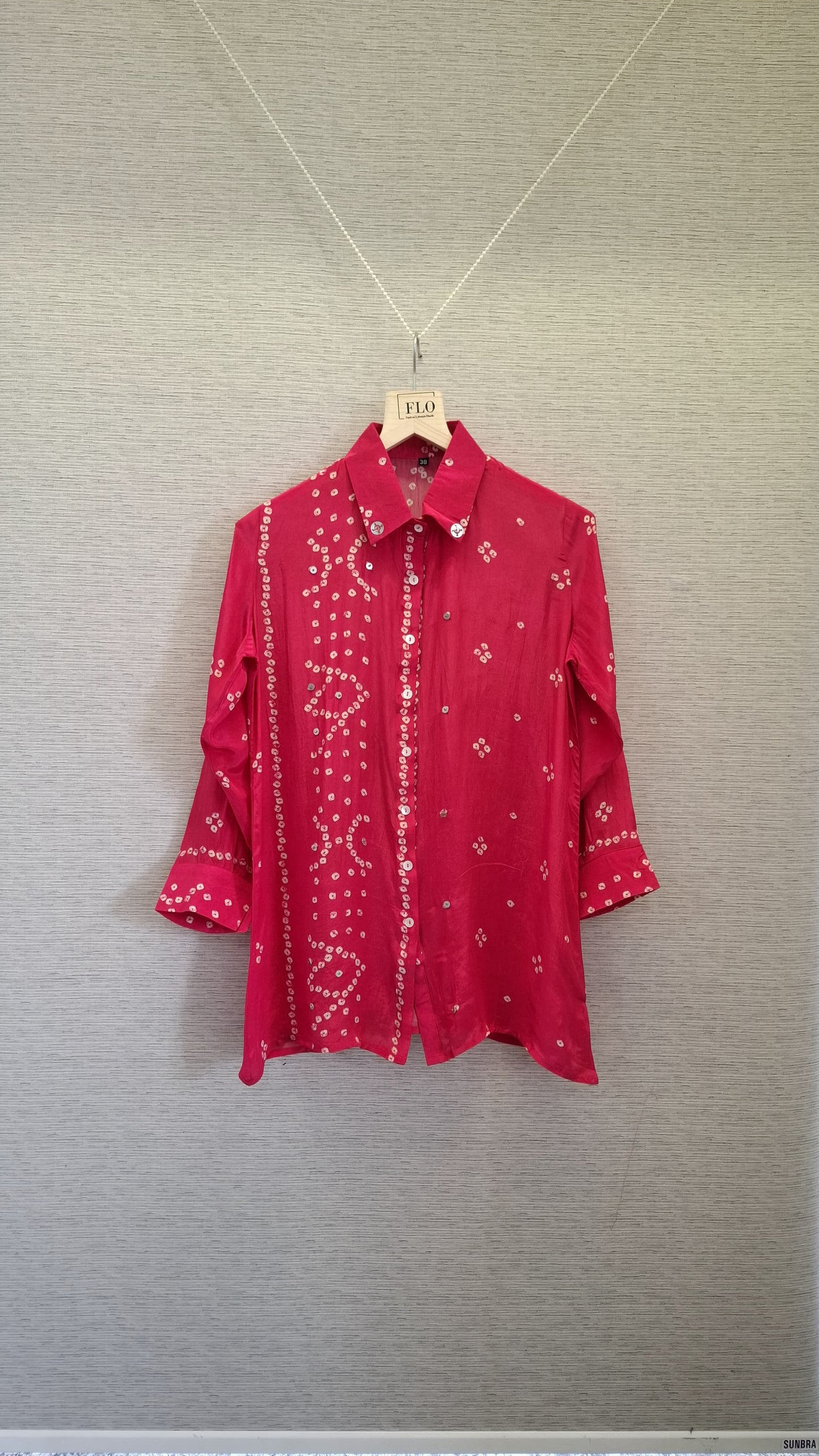 Rani pink pure silk crape shirt (A1042)