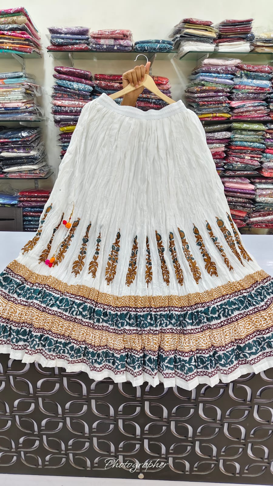 Pure cotton kalamkari skirt (B603)