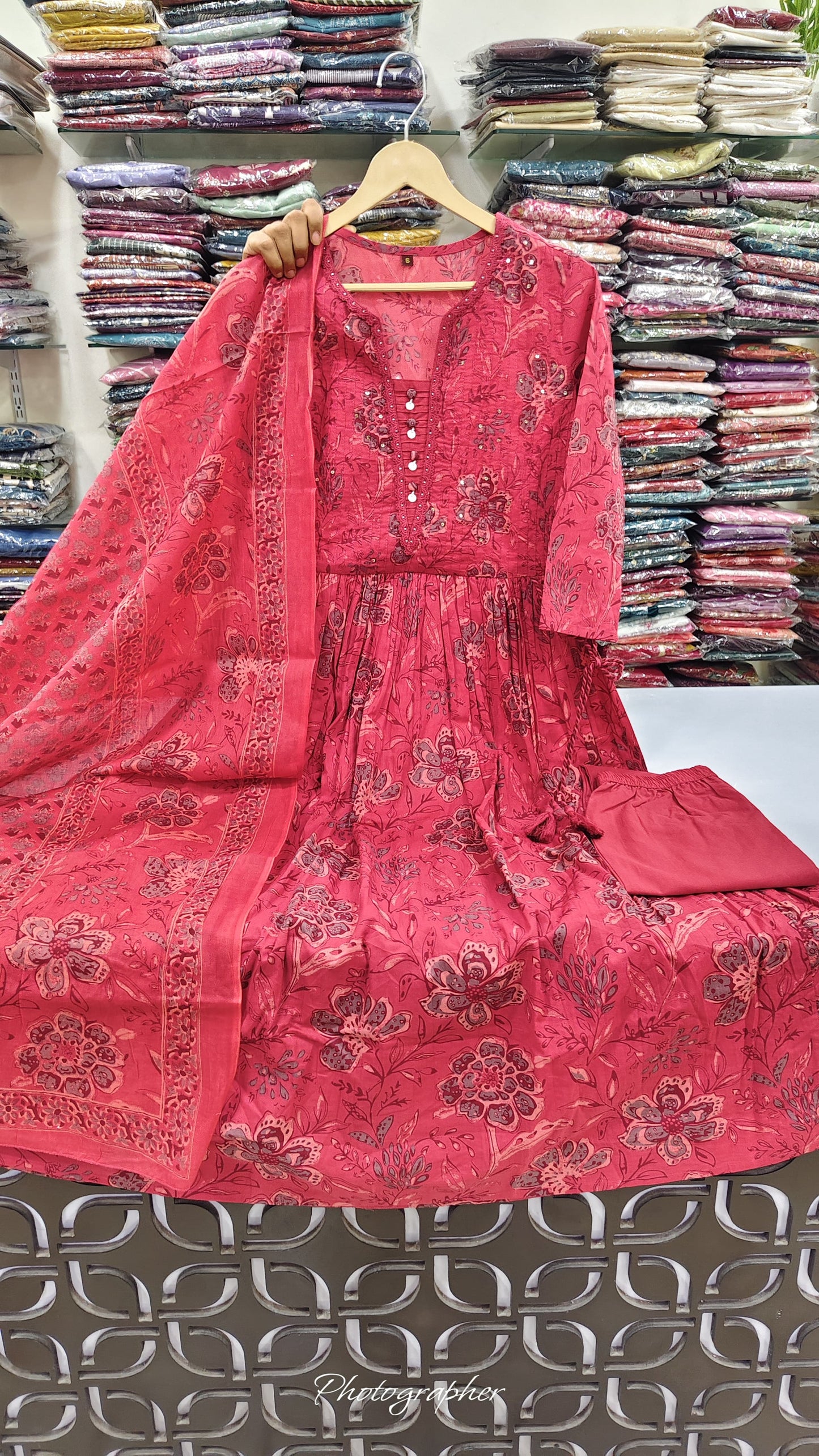 Pure cotton flared three piece set (C175)