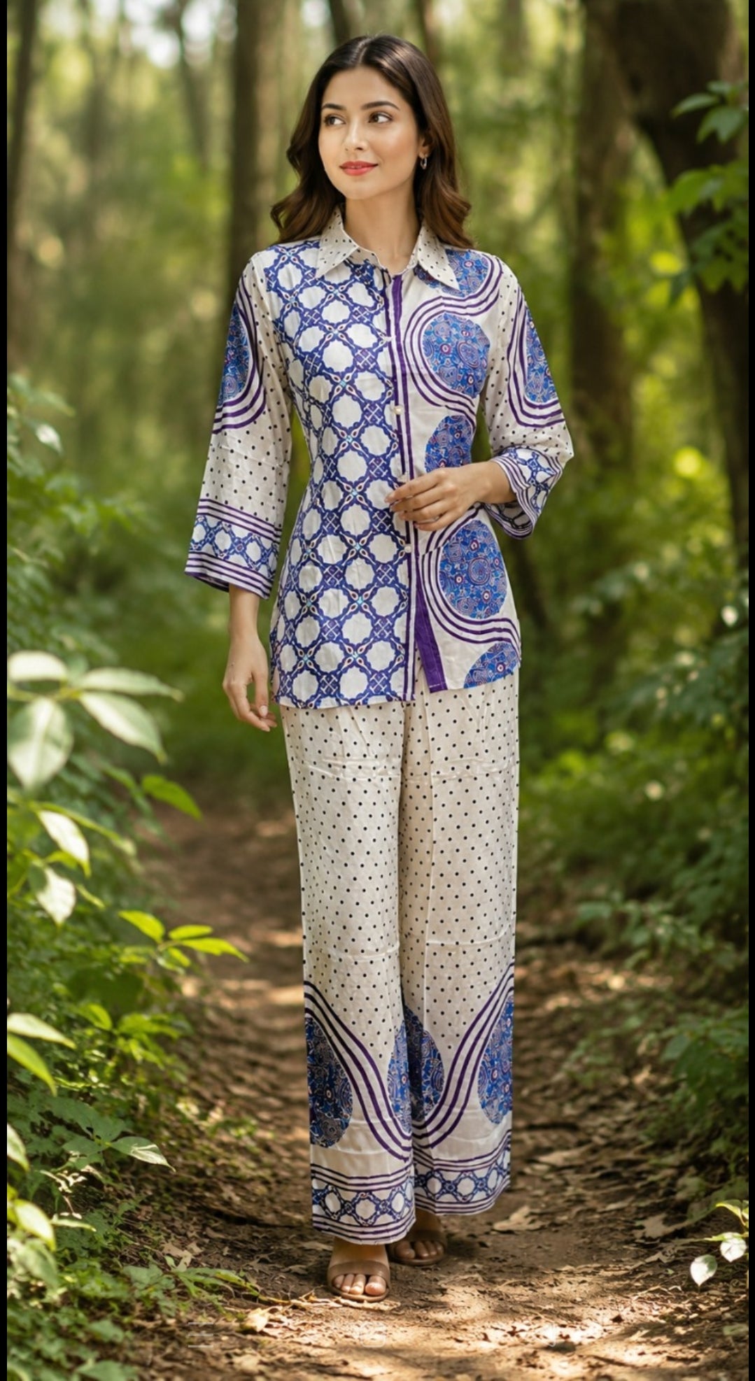 Natural crape smart two piece cordset (C359)