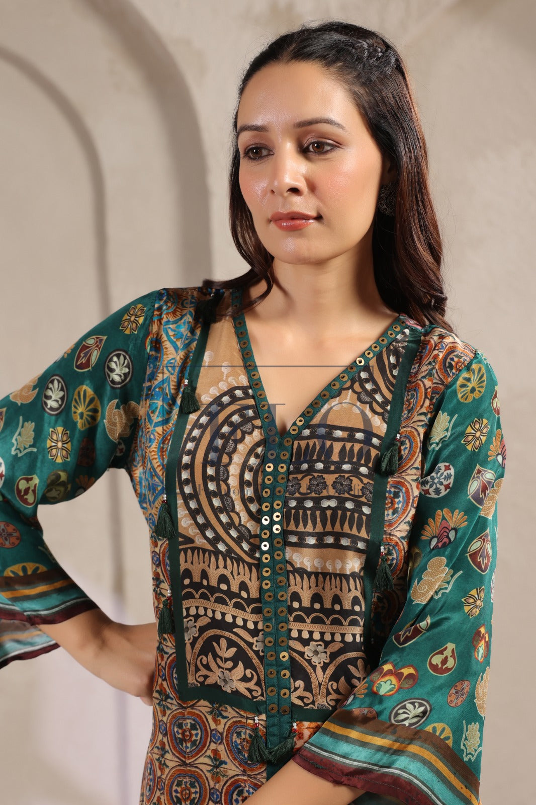 Pure crape Designer shirt (A514)
