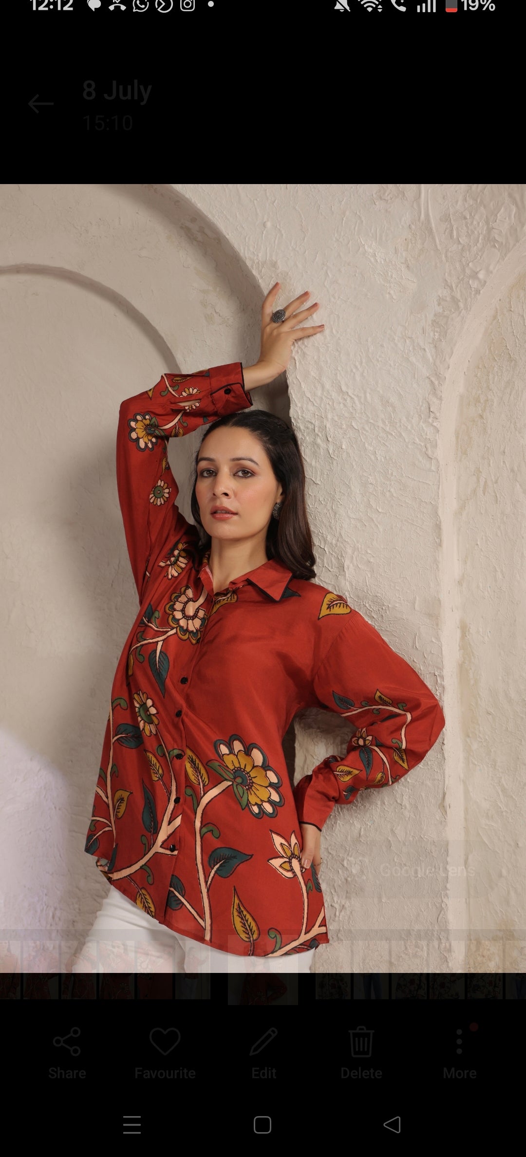 kalamkari shirt low high pattern (A959)