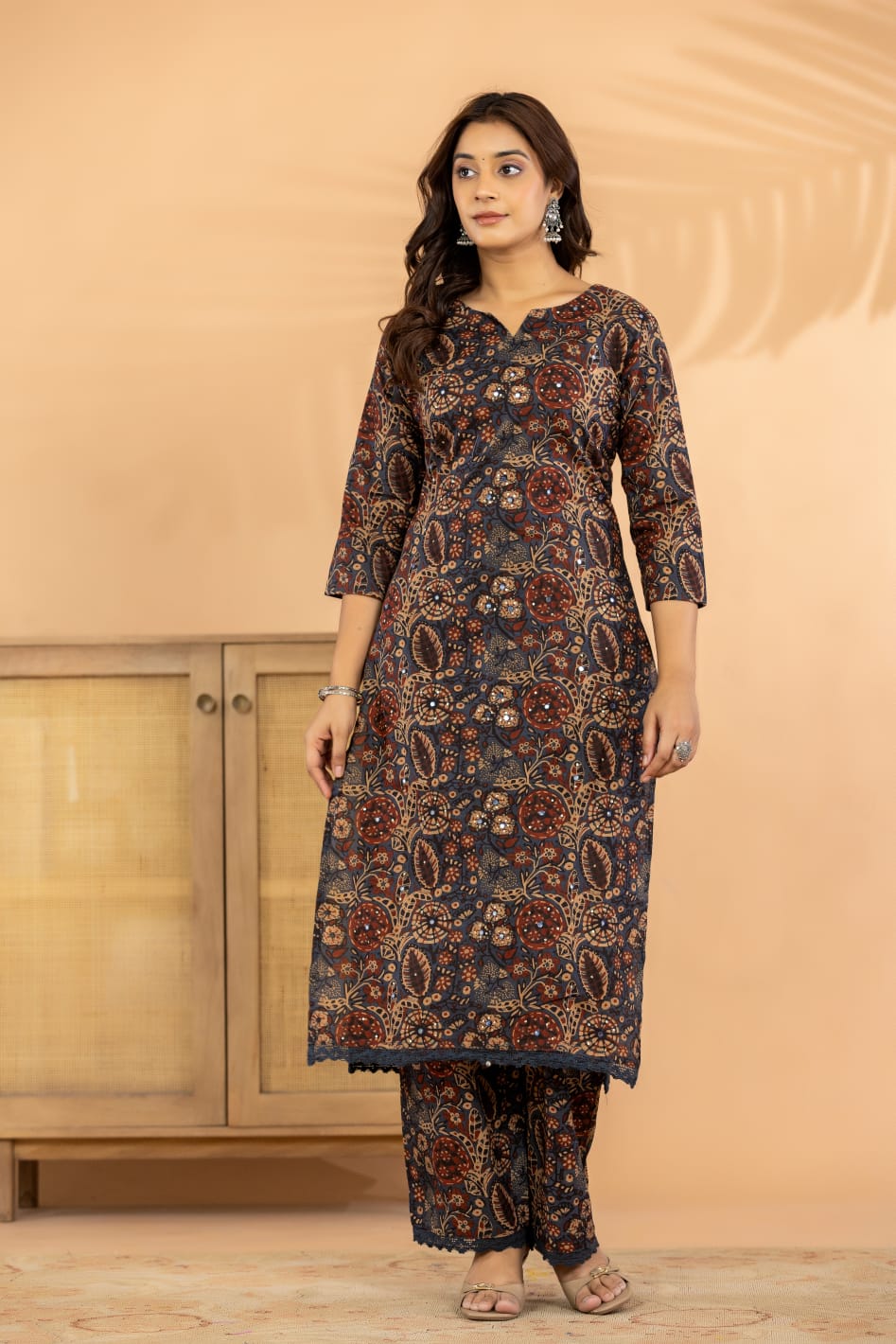 Pure cotton kalamkari two piece cordset (S145)