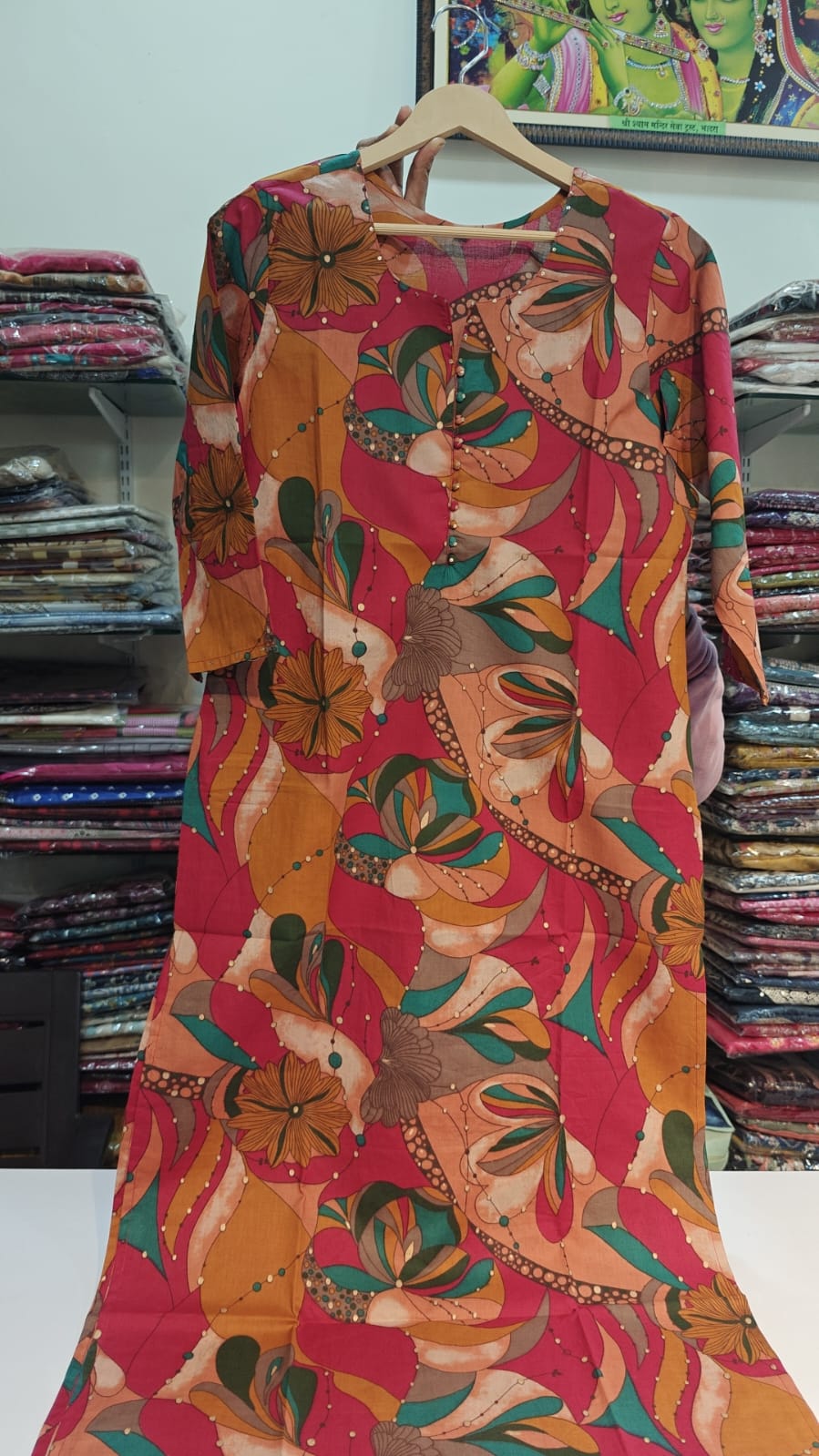 Pure cotton digital print only kurta (P1425)