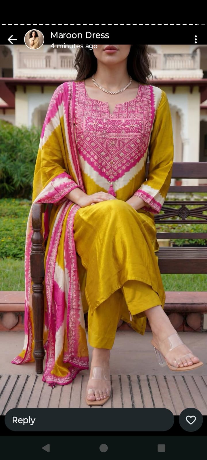 Pure gaji silk with mul lining designer three piece set (A1364)