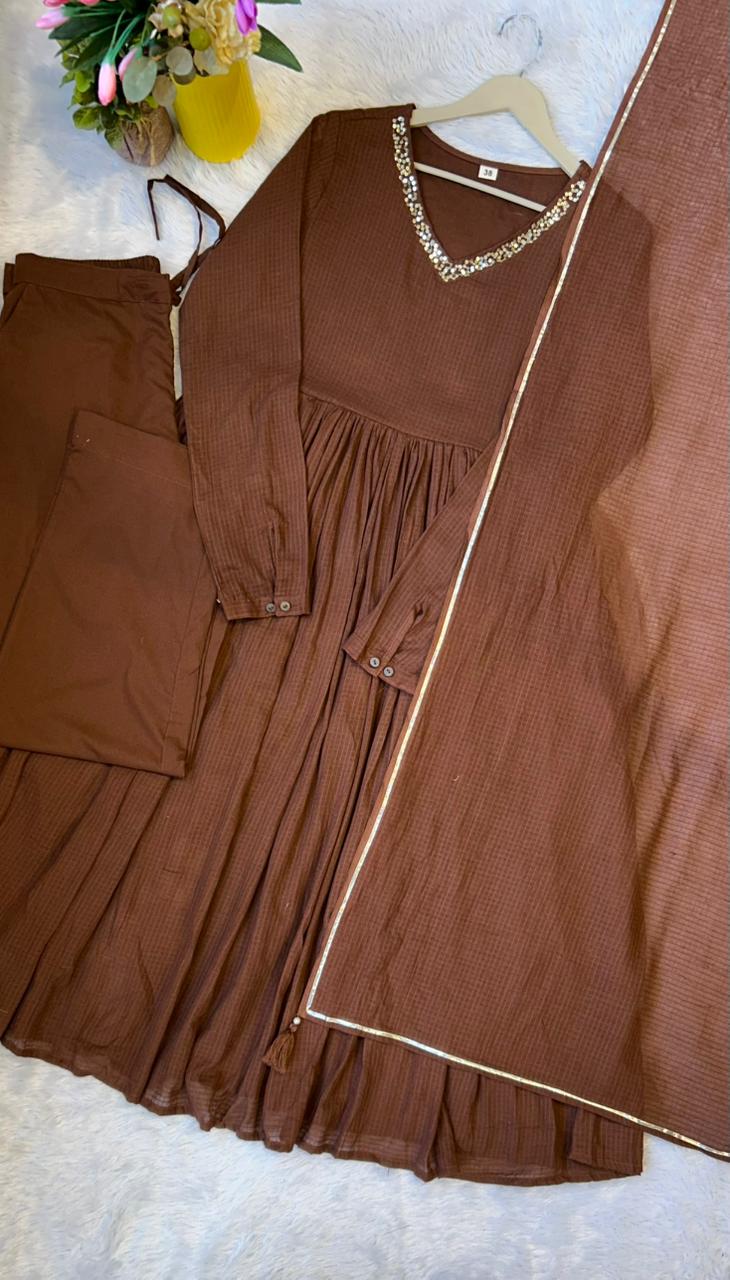 Kota doriya flared three piece set (C617).