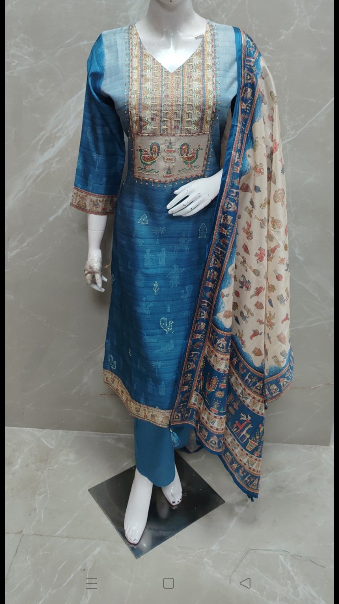 Silk three piece set with mul lining (B195)