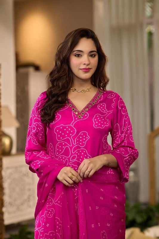 Pure gaji silk three piece set (C436)