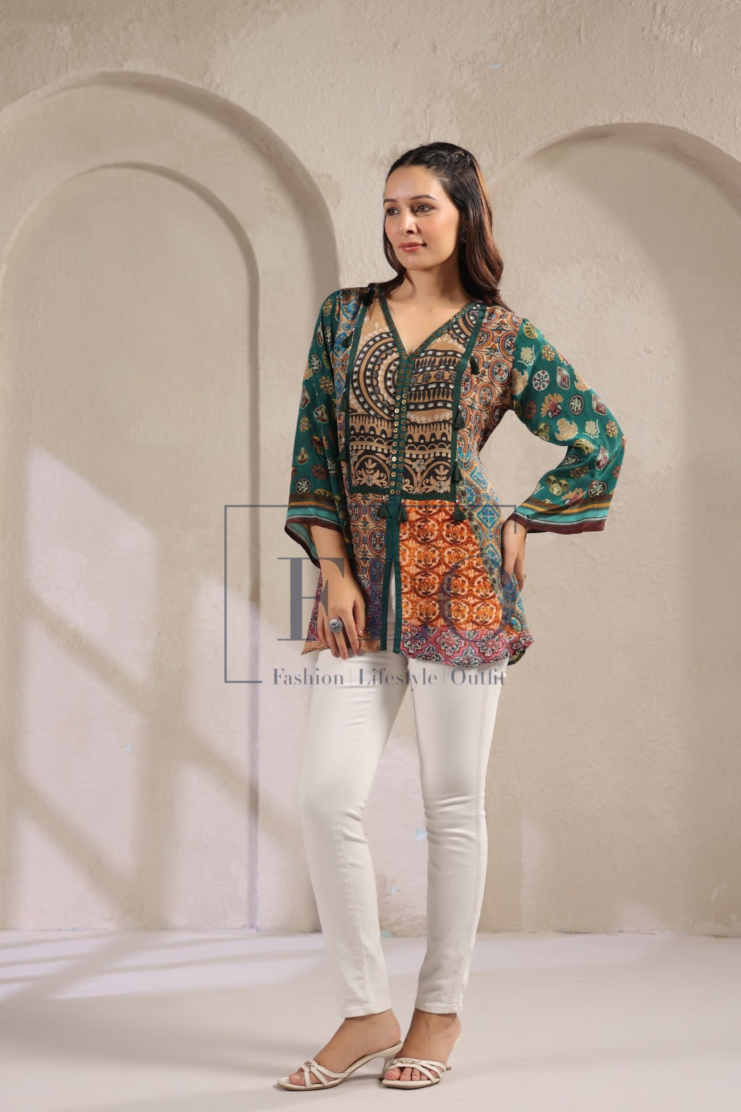 Pure crape Designer shirt (A514)