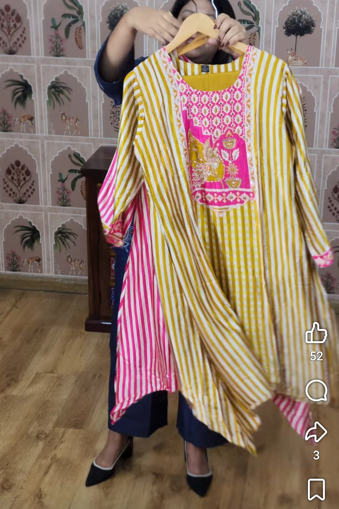 Yellow pure gaji silk with lining smart two piece cordset (S245)