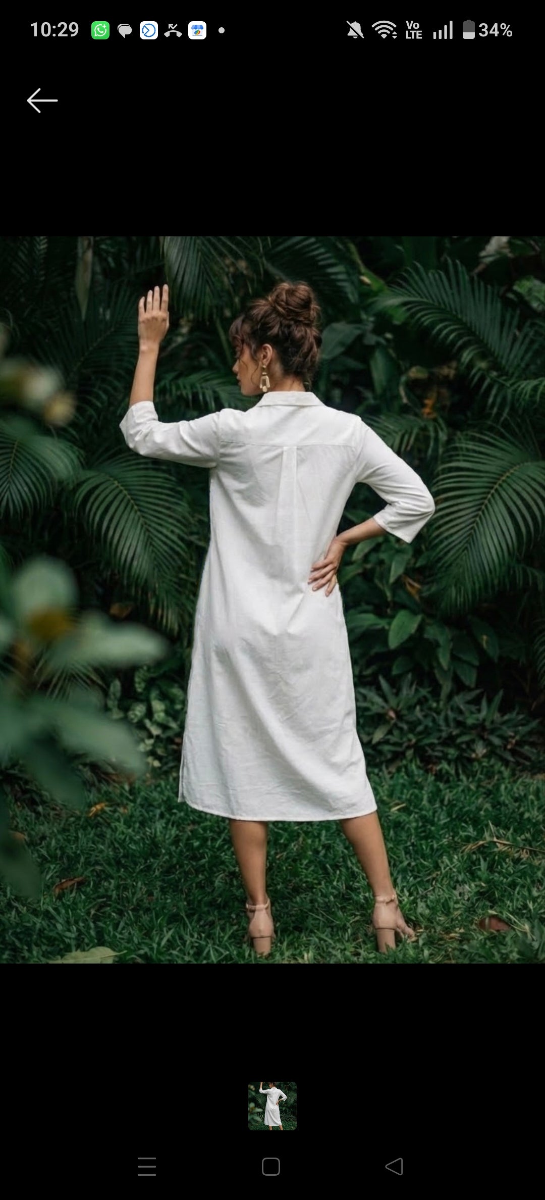 Cotton linen with lining smart one piece dress (B699)