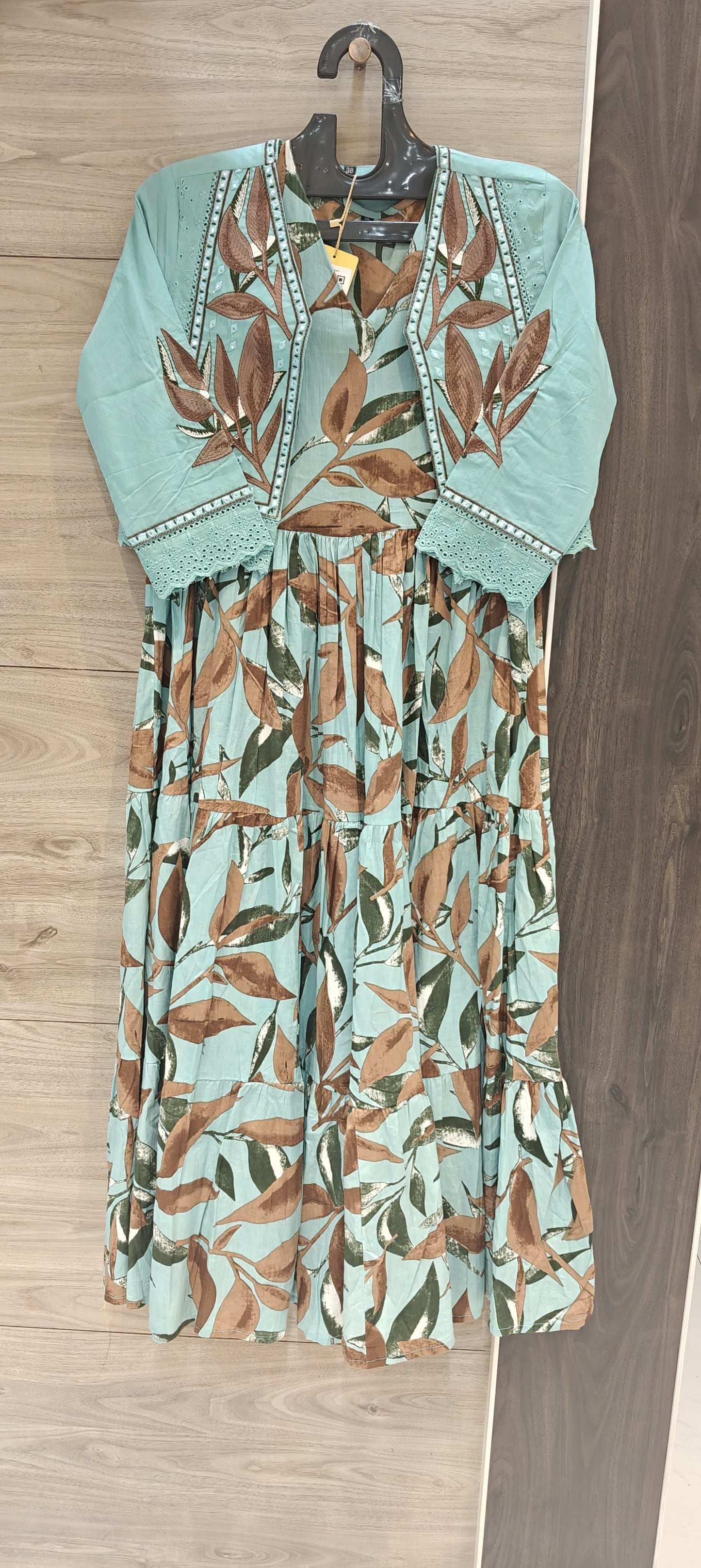 Pure cotton smart two piece dress (P2109)